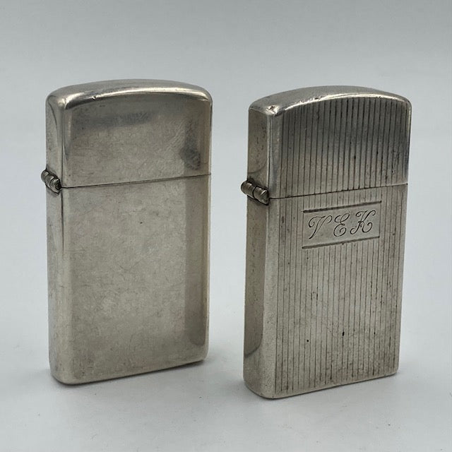 【ZIPPO ライター 見分け方】 ジッポー スリム スターリングシルバーのボトム刻印 ― 年代判別 年代の見分け方 ―