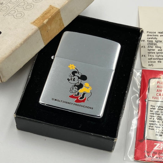 ZIPPO ビンテージ ジッポー 1981年 ディズニー 希少 ミニーマウス 未使用 オリジナルボックス 取扱説明書 動作確認済み 【海外直輸入USED品】