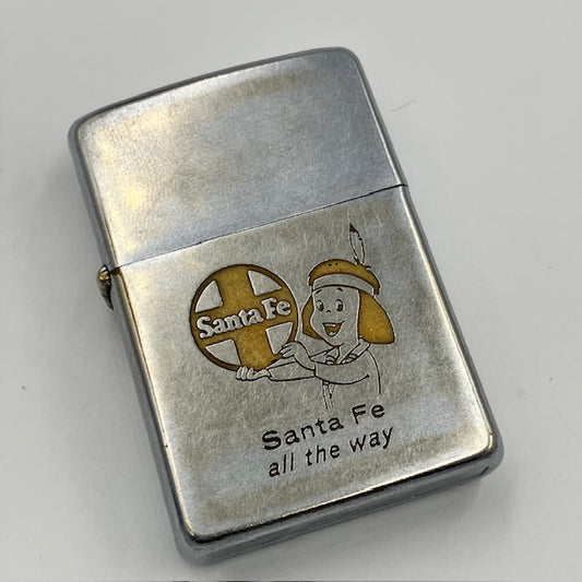 ZIPPO ビンテージ ジッポー 1969年 企業もの Santa Fe 豆腐フェルト 中古 動作確認済み 【海外直輸入USED品】