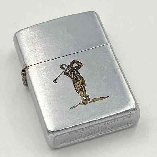 ZIPPO ビンテージ ジッポー 1949年～1951年 スポーツシリーズ ゴルファー 175N ニッケルシルバーインナー PAT.2032695 中古 動作確認済み 【海外直輸入USED品】