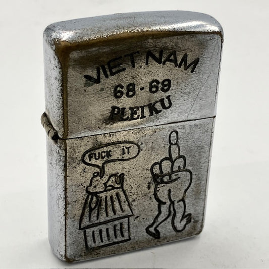 ZIPPO ベトナム 1968年 人気絵柄のファックマンとスヌーピー柄 ビンテージ ジッポー ベトナムジッポー 中古 動作確認済み 【海外直輸入USED品】