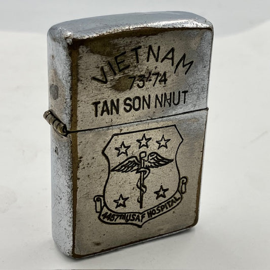 ZIPPO ベトナム 1974年 4457th USAF Hospital（第4457空軍病院） ビンテージ ジッポー ベトナムジッポー 中古 動作確認済み 【海外直輸入USED品】