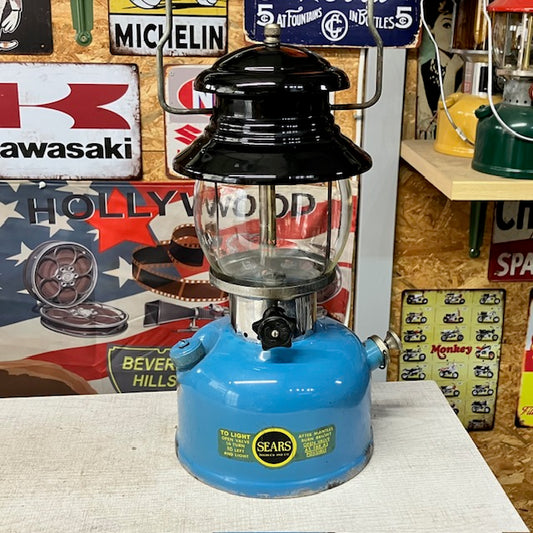 コールマン Coleman ランタン 1965年8月 シアーズランタン 200Aモデル ROEBUCK MODEL 476.74550 ブルー＆ブラック 整備済み【海外直輸入USED品】