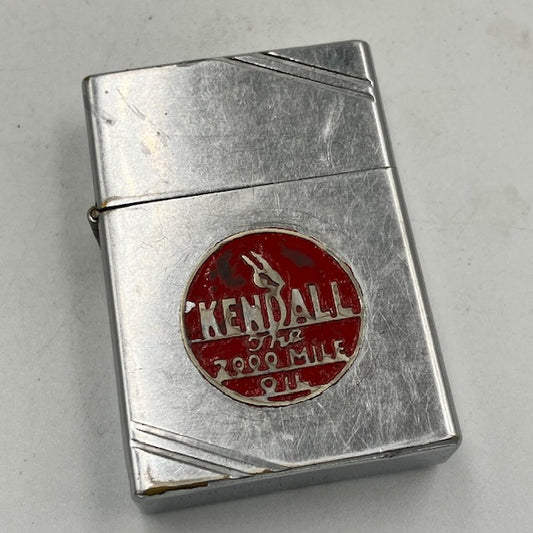 ZIPPO ビンテージ ジッポー 1936〜1937年 スクエアモデル KENDALL ケンドール メタリケ ダイアゴナルライン 中古 動作確認済み 【海外直輸入USED品】