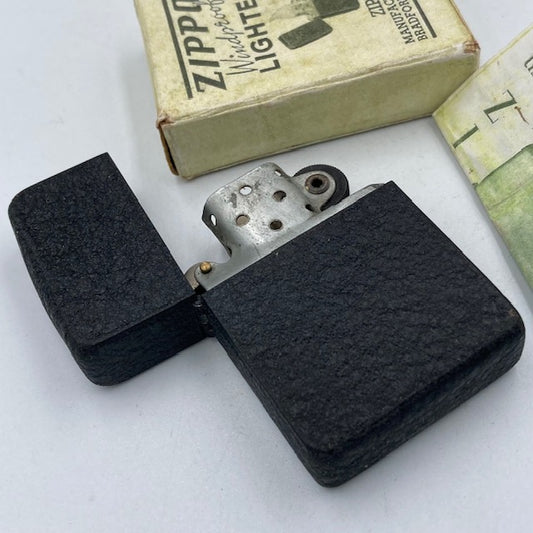 [ほぼ未使用] ジッポー ZIPPO ライター 1942年 ブラッククラックル 箱 インストラクション レアな4バレル【海外直輸入USED品】