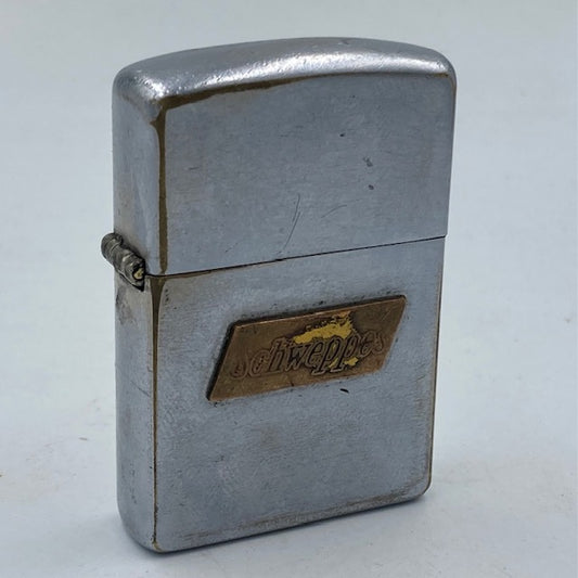 ZIPPO ビンテージ ジッポー 1953〜1955年製 フルスタンプ レア品 Schweppes シュウェップス PAT.2517191 PAT.PEND 中古 動作確認済み 【海外直輸入USED品】