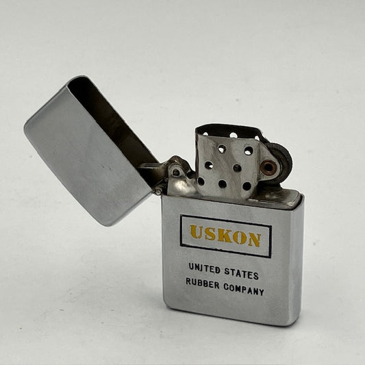 ジッポー ZIPPO ライター 美品 スチール製 1951〜1953年 企業もの USKON PAT.2032695【海外直輸入USED品】