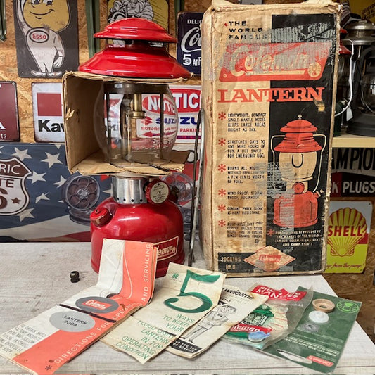 コールマン Coleman ランタン 大変レアな1964年12月製のパテペン 200A パテペン 箱入り美品 インストラクション等【海外直輸入USED品】
