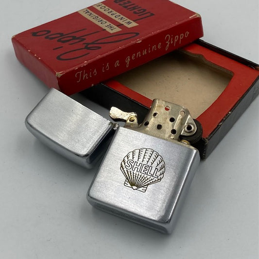 ジッポー ZIPPO ライター 1947〜1949年 ３バレル SHELL シェル石油 赤箱 ボックス 箱入り【海外直輸入USED品】