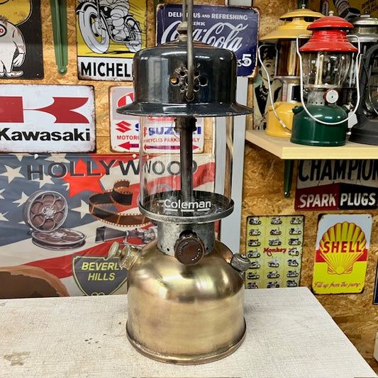 コールマン Coleman ランタン 243A 1940年9月 後期型 ブラス製 シルクハット 整備済み【海外直輸入USED品】