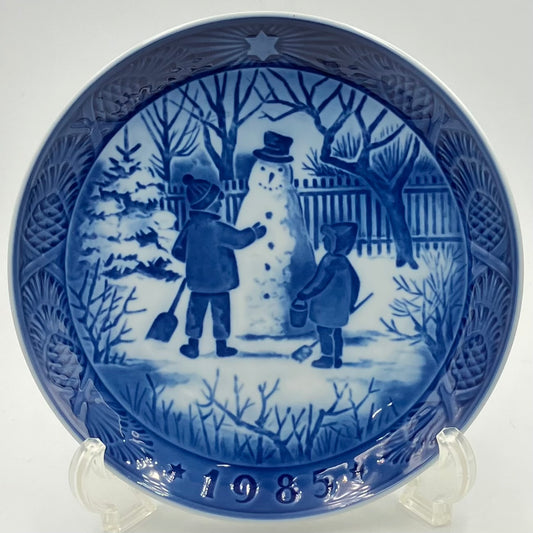 ロイヤルコペンハーゲン イヤープレート 1985年 「The Snowman」 雪だるま 【海外直輸入USED品】