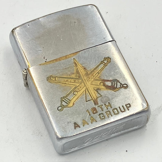 ZIPPO ビンテージ ジッポー 1957年 18th AAA Group (第18防空砲兵グループ） 中古 動作確認済み 【海外直輸入USED品】