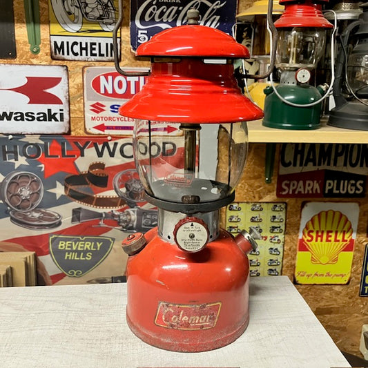 コールマン Coleman ランタン 200A イエローボーダー 1956年7月 整備済み【海外直輸入USED品】