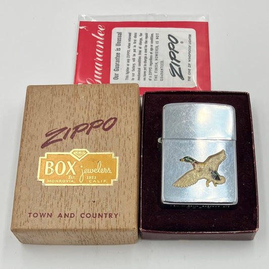 ZIPPO ビンテージ ジッポー 1949年～1951年 タウン＆カントリー MALLARD マガモ PAT.2032695 ニッケルシルバーインナー 中古 動作確認済み 【海外直輸入USED品】
