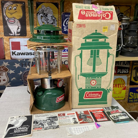【箱入り完品】1974年2月　コールマン　220H　オリジナルボックス　インストラクション　Coleman　ランタン　【海外直輸入USED品】