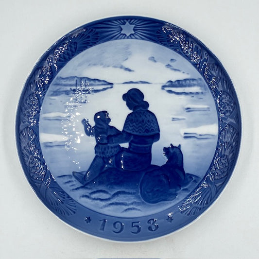 ロイヤルコペンハーゲン イヤープレート 1958年 「Sunshine over Greenland」 グリーンランドの陽射し【海外直輸入USED品】