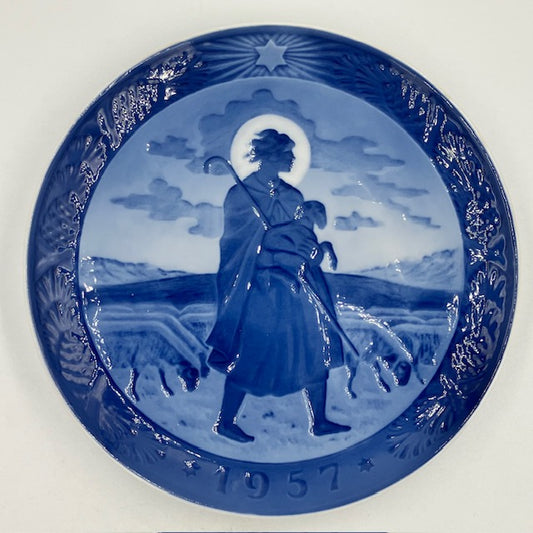 ロイヤルコペンハーゲン イヤープレート 1957年 「The Good Shepherd」 よき羊飼い【海外直輸入USED品】