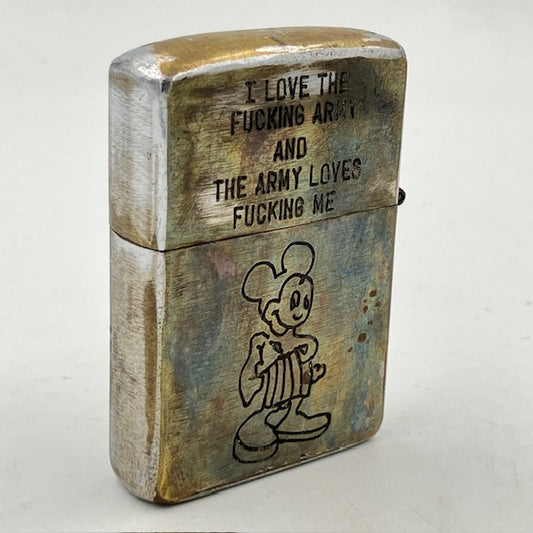 ジッポー ZIPPO ベトナムジッポー 1968年 ミッキーマウス柄 使えます ヴェトナムジッポー【海外直輸入USED品】