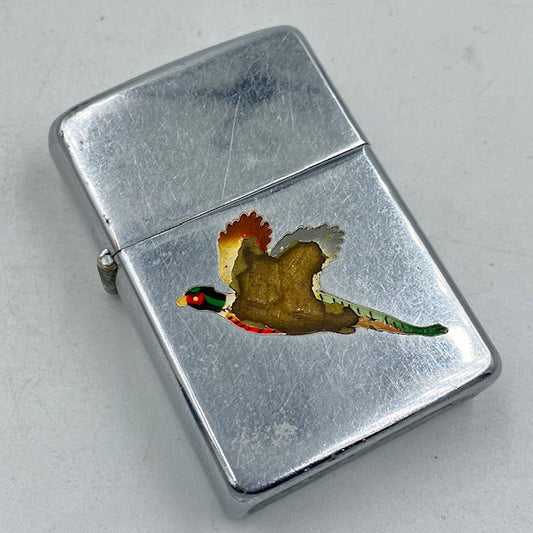 ZIPPO ビンテージ ジッポー 1955年～1956年 タウン＆カントリー PHEASANT キジ PAT.2517191 PAT.PEND 中古 動作確認済み 【海外直輸入USED品】