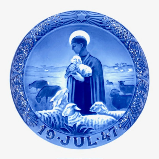 ロイヤルコペンハーゲン イヤープレート 1947年 「The Good Shepherd」 よき羊飼い【海外直輸入USED品】