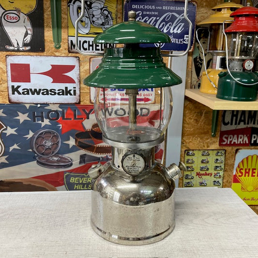 コールマン Coleman ランタン 1955年5月 202 プロフェッショナル ブラス製底初年度 サンシャイングローブ 整備済み【海外直輸入USED品】