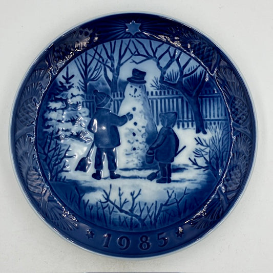 ロイヤルコペンハーゲン イヤープレート 1985年 「The Snowman」 雪だるま 【海外直輸入USED品】