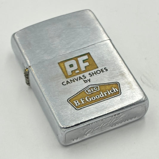 ZIPPO ビンテージ ジッポー 1962年 P.F. CANVAS SHOES B.F.Goodrich 企業もの 中古 動作確認済み 【海外直輸入USED品】
