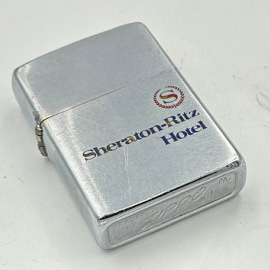 ZIPPO ビンテージ ジッポー 1971年 SHERATON-RITZ HOTEL 豆腐フェルト 中古 動作確認済み 【海外直輸入USED品】
