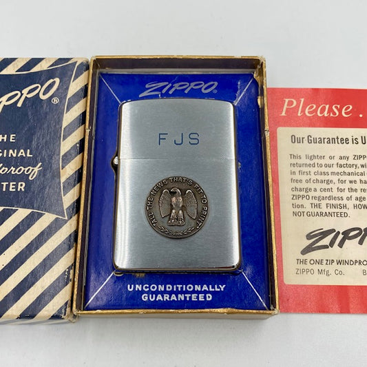 ジッポー ZIPPO ライター 未使用デッドストック 1960年製 メタル貼り 青箱 キャンディーボックス【海外直輸入USED品】