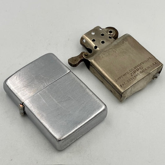 ジッポー ZIPPO ライター1947年 3バレル ニッケルシルバーのメッキ物 中古【海外直輸入USED品】