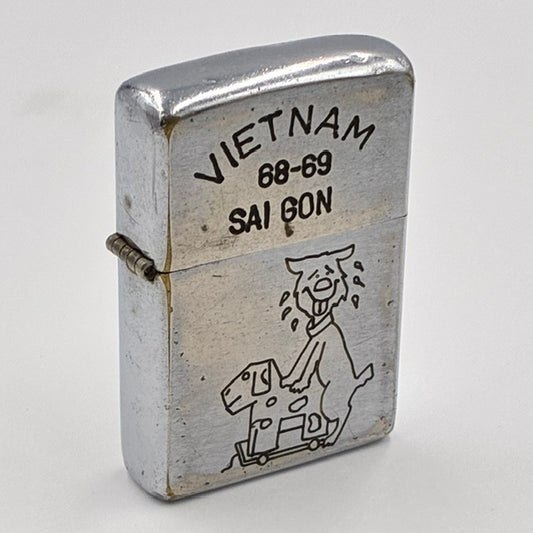 ZIPPO ジッポー ベトナム 1968年 ファッキンドッグ ビンテージ ベトナムジッポー 中古 動作確認済み 【海外直輸入USED品】