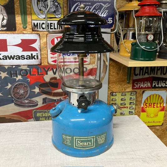 コールマン Coleman ランタン 1969年5月 シアーズランタン 200Aモデル ROEBUCK MODEL 476.72211 ブルー＆ブラック 整備済み【海外直輸入USED品】