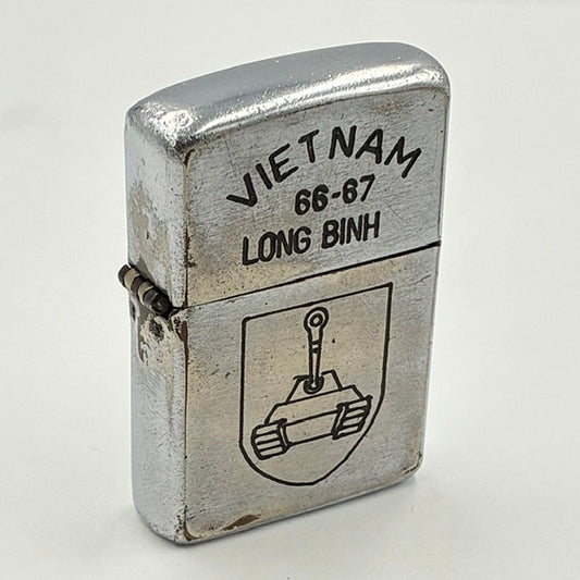 ZIPPO ベトナム 1966年 戦車が描かれた徽章 ビンテージ ジッポー ベトナムジッポー 中古 動作確認済み 【海外直輸入USED品】