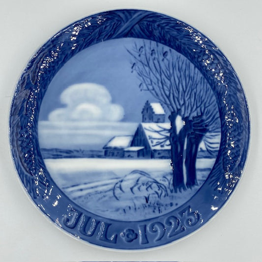 ロイヤルコペンハーゲン　イヤープレート 1923年「Danish Landscape」デンマークの景色 クリスマスプレート【海外直輸入USED品】