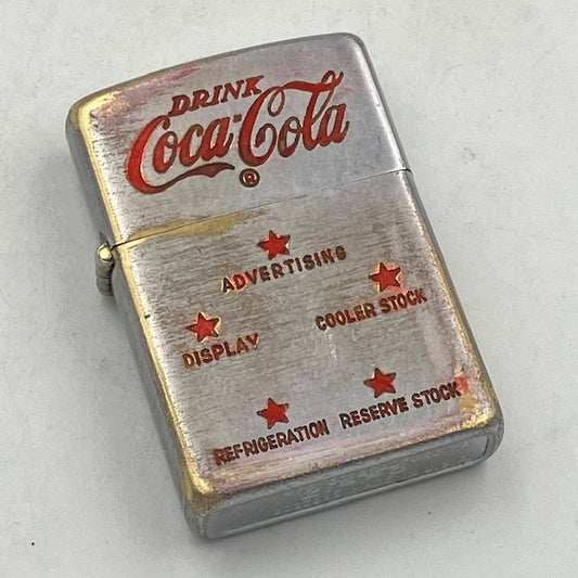 ZIPPO ジッポー ライター 1949～1951年 コカ・コーラ 希少なファイブスター 優秀店表彰 コカコーラ PAT.2032695 ニッケルシルバーインナー 【海外直輸入中古品】