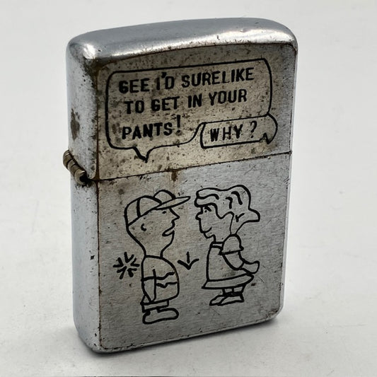ZIPPO ベトナム 1965年 ピーナッツ チャーリーブラウンとルーシー ビンテージ ジッポー ベトナムジッポー中古 動作確認済み 【海外直輸入USED品】