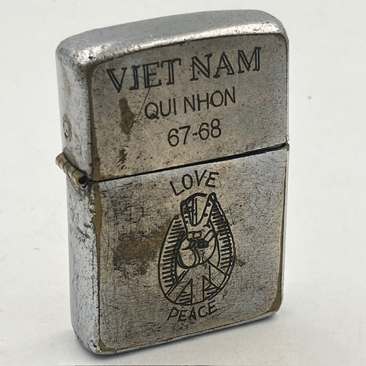 ZIPPO ベトナム 1967年前期 LOVE＆PEACE ピースマーク ビンテージ ジッポー ベトナムジッポー 中古 動作確認済み 【海外直輸入USED品】