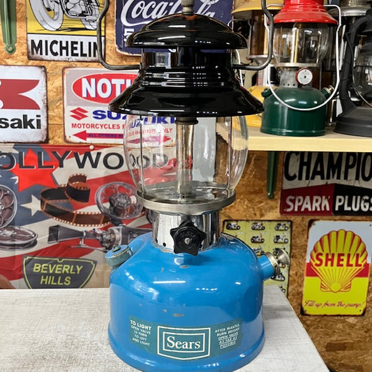 コールマン Coleman ランタン 1968年5月 シアーズランタン 200Aモデル ROEBUCK MODEL 476.72211 ブルー＆ブラック 整備済み【海外直輸入USED品】