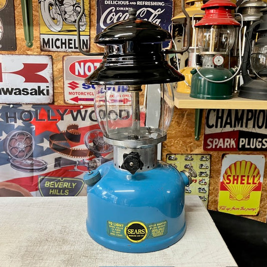 コールマン Coleman ランタン 1966年1月 シアーズランタン 200Aモデル ROEBUCK MODEL 476.74550 ブルー＆ブラック 整備済み【海外直輸入USED品】