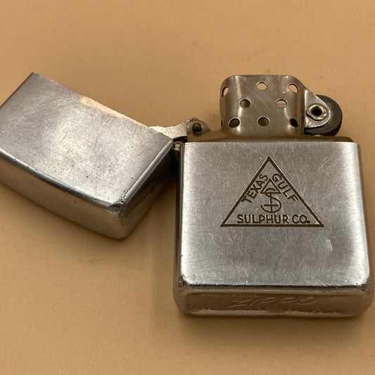 1955年〜1956年　企業もの　TEXAS　GULF　SULPHUR CO.　ガルフ　ジッポー　Zippo　PAT.2517191 PAT.PEND