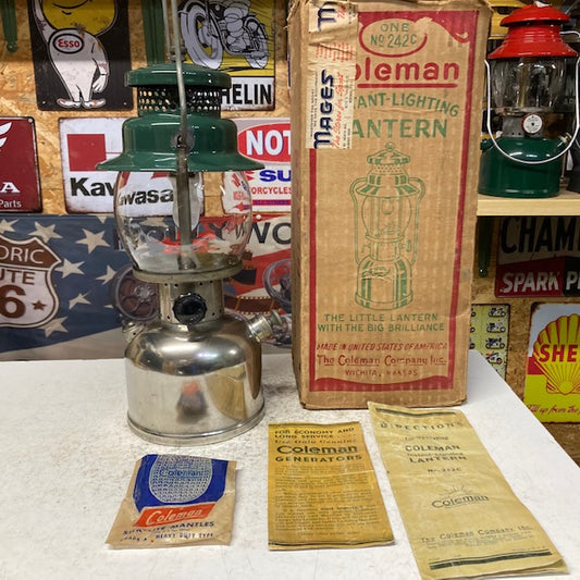 コールマン Coleman ランタン 1950年1月 242C 箱入り美品 オリジナル インストラクション 取説 整備済み【海外直輸入USED品】