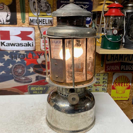 1925年2月　オールドコールマンランタン　L３２７　クイックライト　マイカグローブ　コールマン　Coleman　ランタン【海外直輸入USED品】