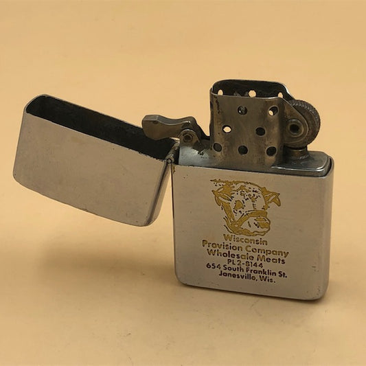1963年　企業もの　牛の絵柄　Wisconsin Provision Company Wholesale Meats  ジッポー　ZIPPO　PAT.2517191