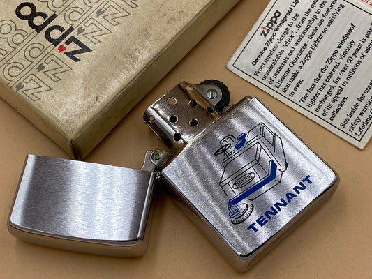 ジッポー ZIPPO ライター 未使用デッドストック 1981年 企業もの TENNANT オリジナルボックス インストラクション【海外直輸入USED品】